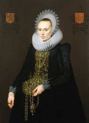 Portret van Justina van Teylingen, 1616